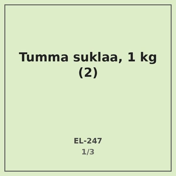 Esimerkki - Tumma suklaa, 1 kg (2)